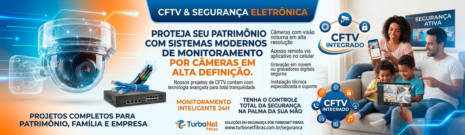 Proteja seu patrimônio, sua família ou sua empresa com sistemas modernos de monitoramento por câmeras em alta definição.